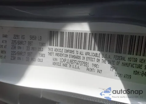 2015 Jeep Cherokee Sport z USA, uszkodzony, nr VIN 1C4PJLAB7FW737991